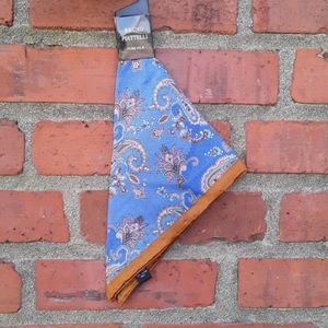 NEW Bruno Piattelli Silk Pocket Square Paisley